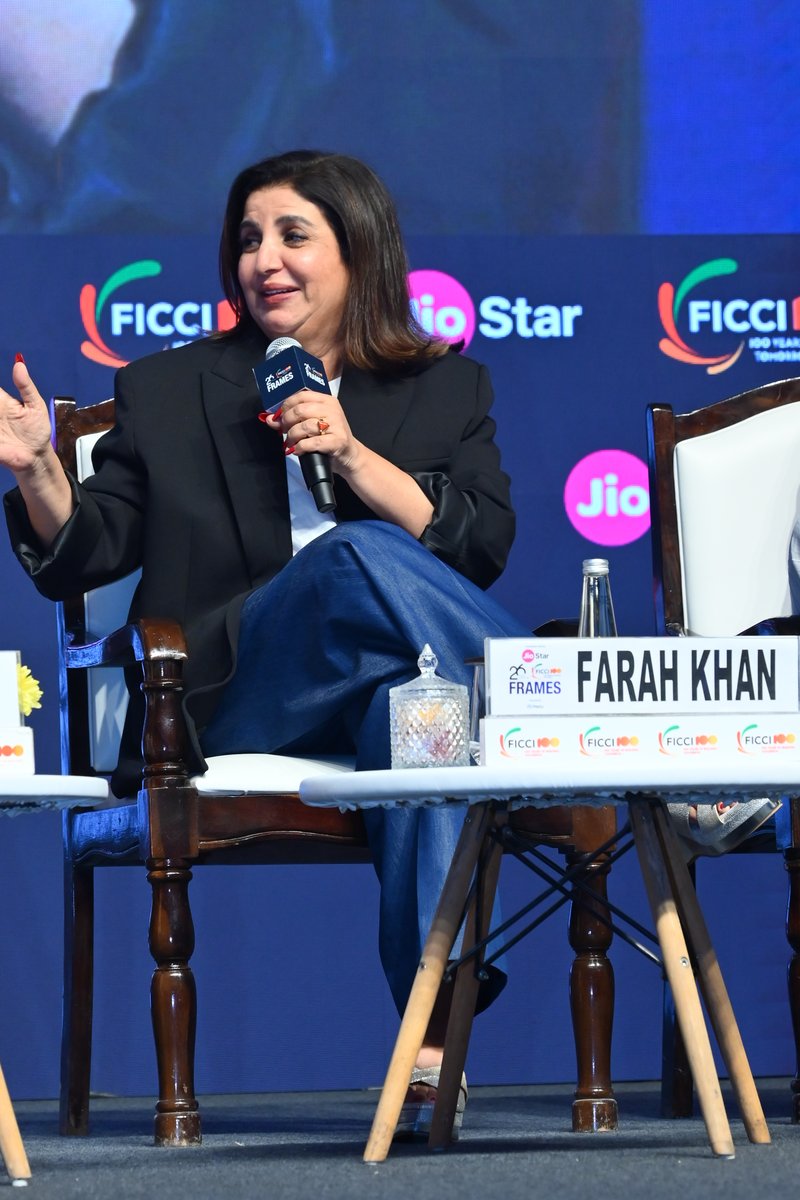 FICCIFRAMES's tweet photo. The Next Big Story: What audiences want, what creators are imagining and how bold programming choices are shaping what comes next

Farah Khan, Filmmaker, Choreographer, YouTuber & Television Personality shared his perspective on the importance of creating content that connects, engages and gives audiences an experience worth coming back to.

She also talked about how building a connection is important to entertain audience otherwise nobody will watch boring stuff. 

#FICCIFRAMES2026 #IndiasMediaMoment #MediaAndEntertainment #InfiniteContent