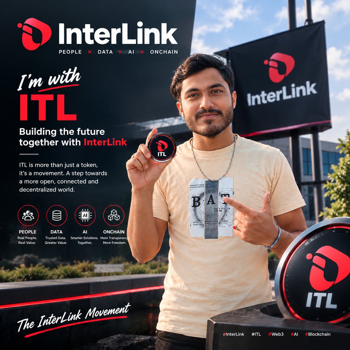Bee_BDT's tweet photo. I’m standing with ITL and the InterLink vision. 🔴🌐
Connecting People, Data, AI and Onchain technology to build a more open and connected future.
Proud to be part of the journey. Let’s build, connect and grow together. 🚀

#InterLink #ITLG #ITL #Migration #KYC #InterLinkNetwork https://t.co/Equcoi7Ifq