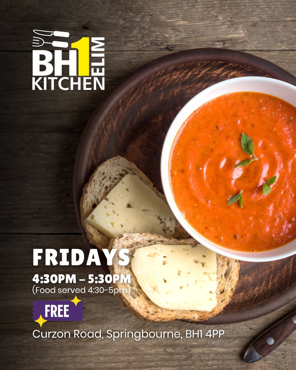 BH1ElimChurch's tweet photo. The weather is starting to get a little cooler, so why not come along on a Friday evening for a warm, welcoming meal? No strings attached, we just want to offer a place to find friendship, warmth and good company
Food served every Friday between 4:30-5pm
#FreeMeal #CommunityMeal https://t.co/IHVLB6pZtq
