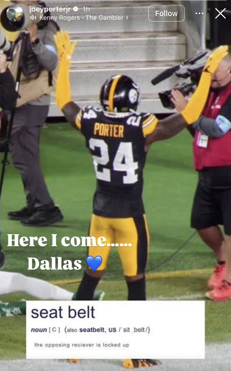 SleeperCowboys's tweet photo. Joey Porter Jr posted this Instagram story 🔥 https://t.co/owkzO31VR8