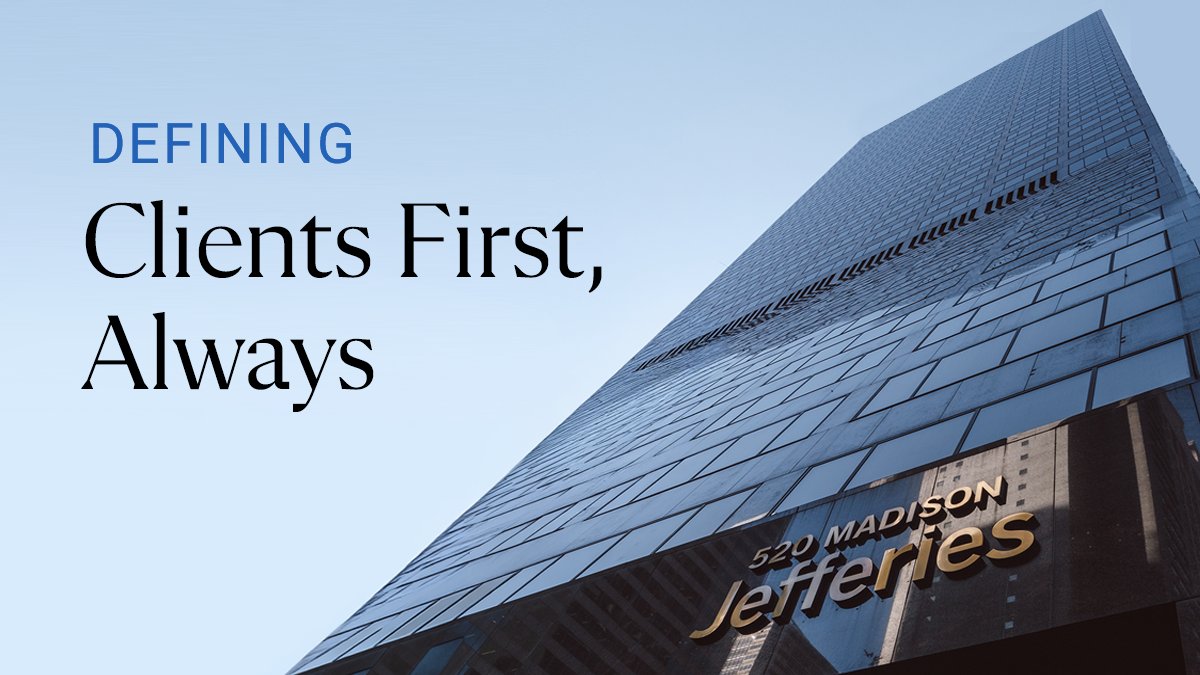 HandlerRich's tweet photo. “Clients First, Always” isn't just a slogan. Here is what it means at @Jefferies. $JEF

"Last month we sent an internal note to our team explaining how Jefferies is actually in the “Hospitality Business.” As we recently announced our fiscal third quarter 2026 results, we began thinking about why Jefferies has had such strong momentum. While our people, culture, capital, strategy, commitment to execute, and brand will always be critical factors in determining Jefferies’ success, the most critical is the very simple, even obvious, motto that we all live by at our firm: “Clients First, Always.” Read the full letter here https://t.co/TZAapssBQu