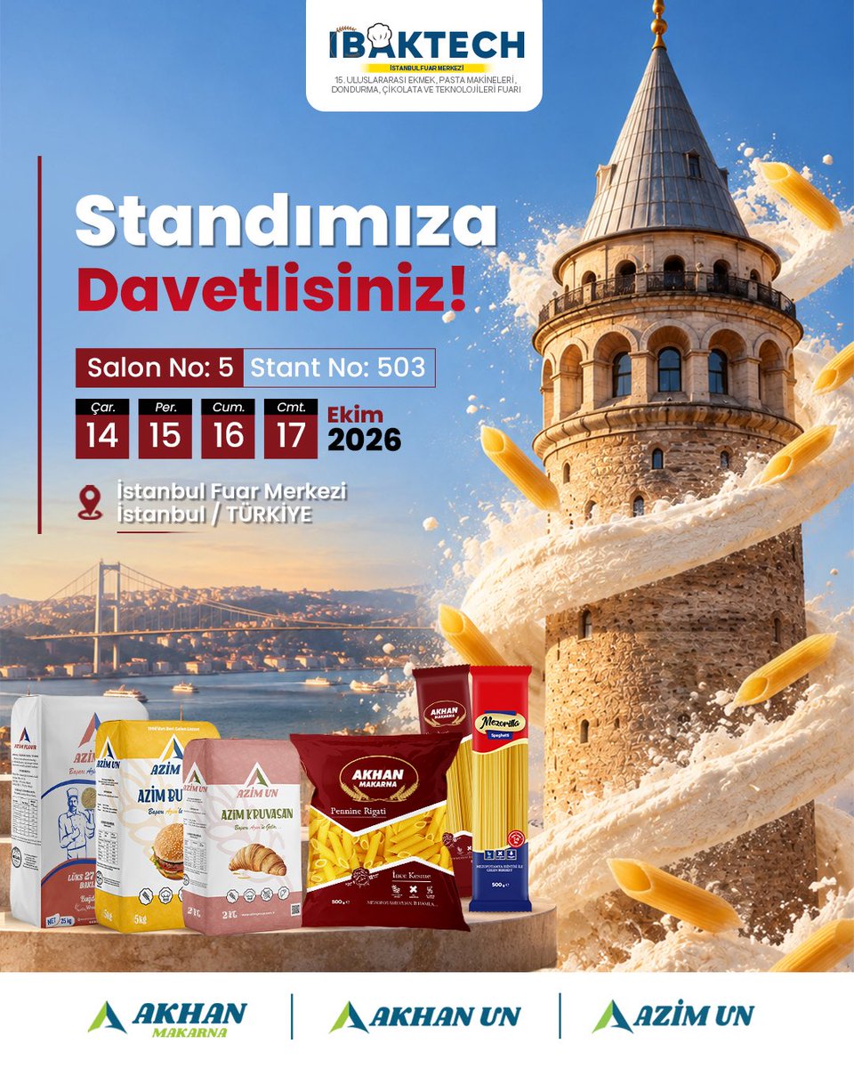 akhan_un's tweet photo. Üretim gücümüz ve ihracat vizyonumuzla IBAKTECH 2026’dayız. 

Yeni iş birlikleri ve ihracat fırsatları için sizleri standımıza bekliyoruz.

#Akhan #AkhanUn https://t.co/6uNQklnXpp