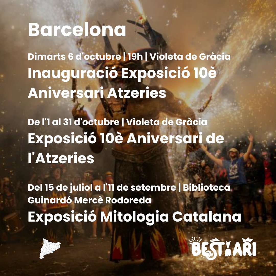 Bestiari_Cat's tweet photo. Arriba la setmana de l'1 al 7 d'octubre! A on anireu? 😈 

🔗 Consulta aquí l'agenda https://t.co/KJZoUYagCk
 
❗ I si vols que la teva activitat aparegui a l'agenda del Bestiari, envia'ns la informació a comunicacio@bestiari.cat

#Bestiari #Culturapopular https://t.co/bIliDoyJXS