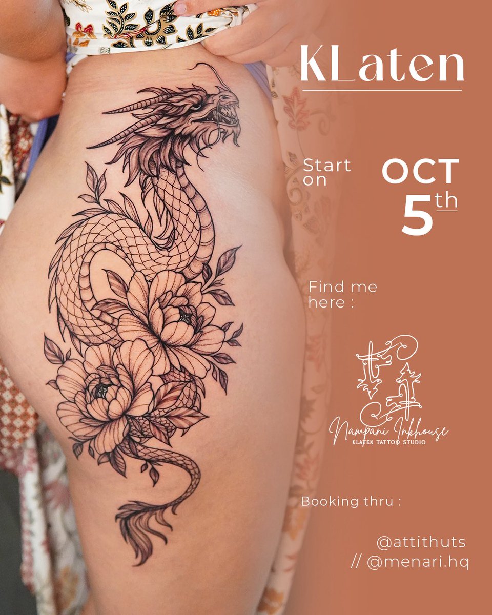 attithuts's tweet photo. KLATEN ALERT!! 🚨 🚨 🚨

I will be back to Klaten, will open some booking availability for tattoos!

Only at Menari Hq

Start from oct 5th until i am thinking it should enough.

If you are interested, and love my tattoo style
please send me message for further information https://t.co/yGdS1rKJh5