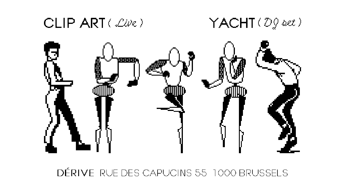 YACHT's tweet photo. 🇧🇪 BRUSSELS • 8 OCT 2026
Clip Art (live) • YACHT (DJ set)
DÉRIVE Opening Party
20.00 — 22.00
https://t.co/SPoSCg9KMM https://t.co/vUK4NBcBBc