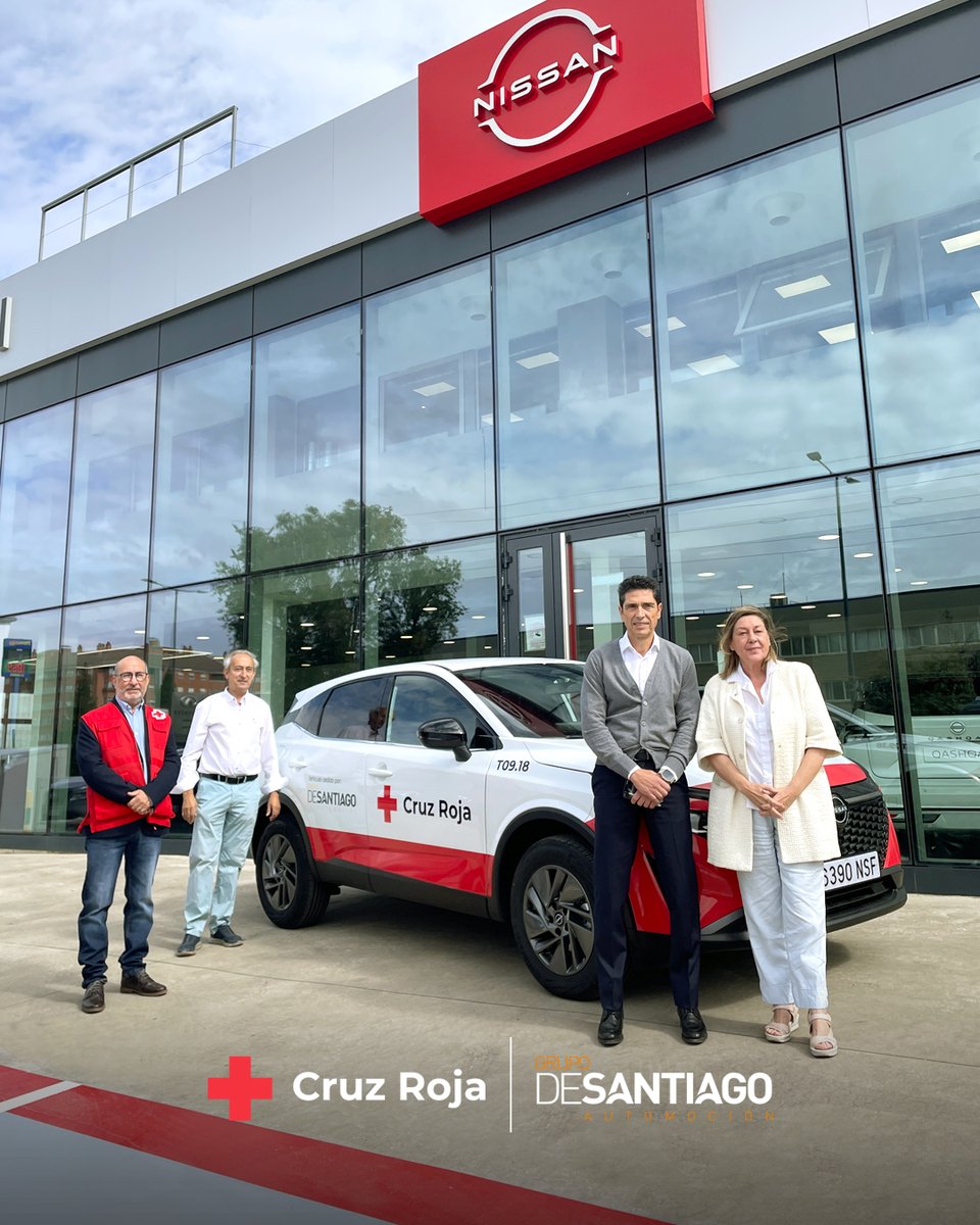grupodesantiago's tweet photo. Cedemos un #NissanQashqai a @CruzRojaBurgos que les acompañará y apoyará en su día a día 💪

Gracias por vuestro trabajo y por el compromiso diario con quienes más lo necesitan ❤️👏 

#CompromisoSocial #CruzRoja #Ibermotor #GrupoDeSantiago #Nissan #NissanBurgos #Qashqai https://t.co/aQWryIiuim