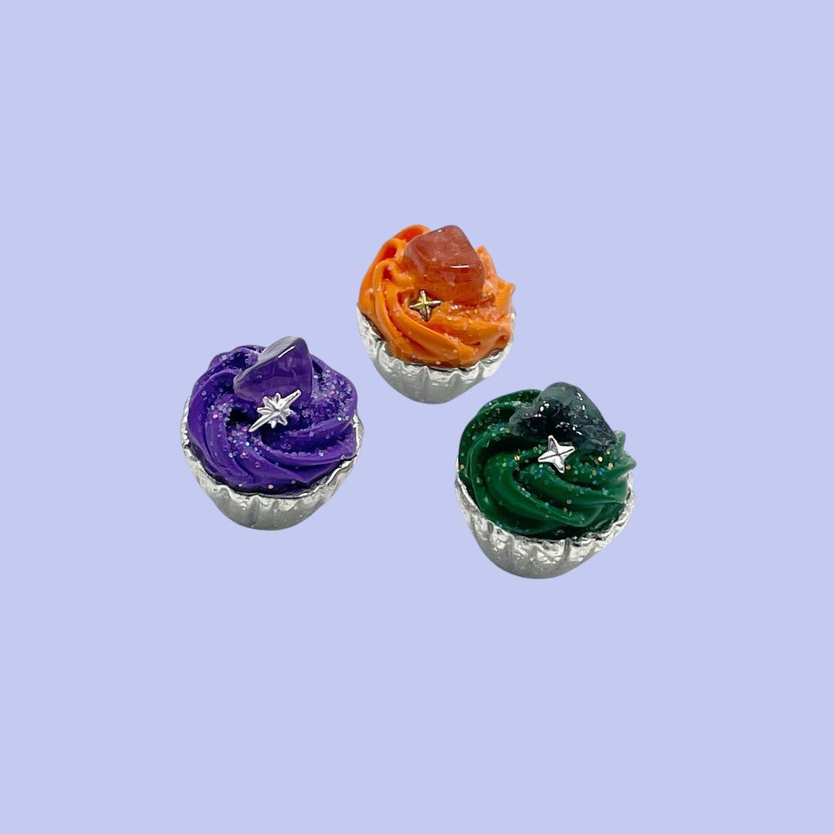 sotto_cell's tweet photo. ミニオブジェ「鉱物カップケーキ・３個セット」🎃 https://t.co/JgOmWrQPep