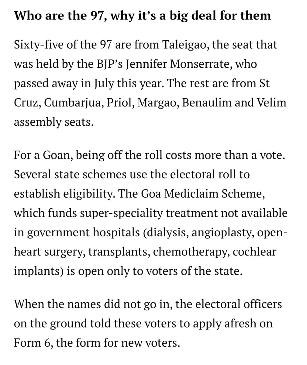 VijayGajeraO's tweet photo. So the fraud investigation of the Indian Express and Ritika Chopra has been exposed.

Why did they want to have the names of Portuguese citizens in our electoral rolls? https://t.co/1lok2WTQ8B