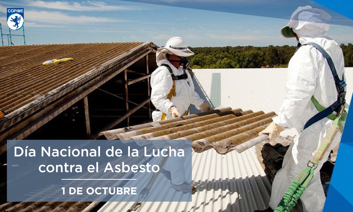 copimeorg's tweet photo. 1º de Octubre - Día Nacional de la Lucha contra el Asbesto

A partir de la sanción del Decreto 1444/05 en respuesta al proyecto iniciado en el Ministerio de Salud de la Nación, se ha instituido el día 1º de octubre como el Día Nacional de Lucha contra el Asbesto o Amianto. https://t.co/chJbJGvkWi