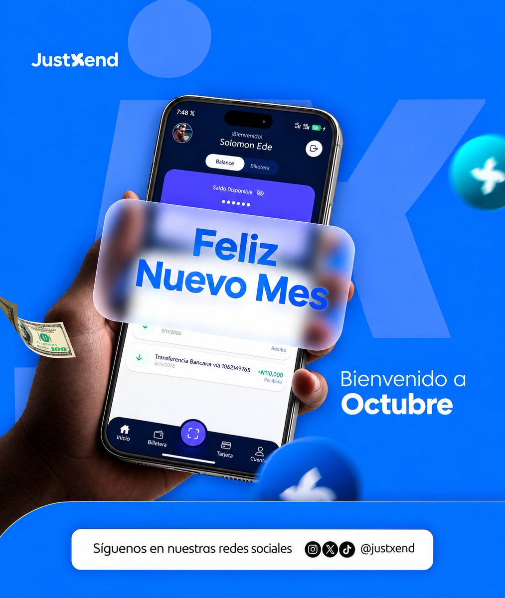 JustXendLATAM's tweet photo. ¡Hola, octubre! 🌍⚡

Un nuevo mes, nuevas oportunidades y más razones para seguir avanzando.

Por un octubre productivo y exitoso con JustXend. 🚀

#JustXend #HolaOctubre #NuevoMes #PagosGlobales #PagosTransfronterizos #Fintech https://t.co/8lHgzEowht