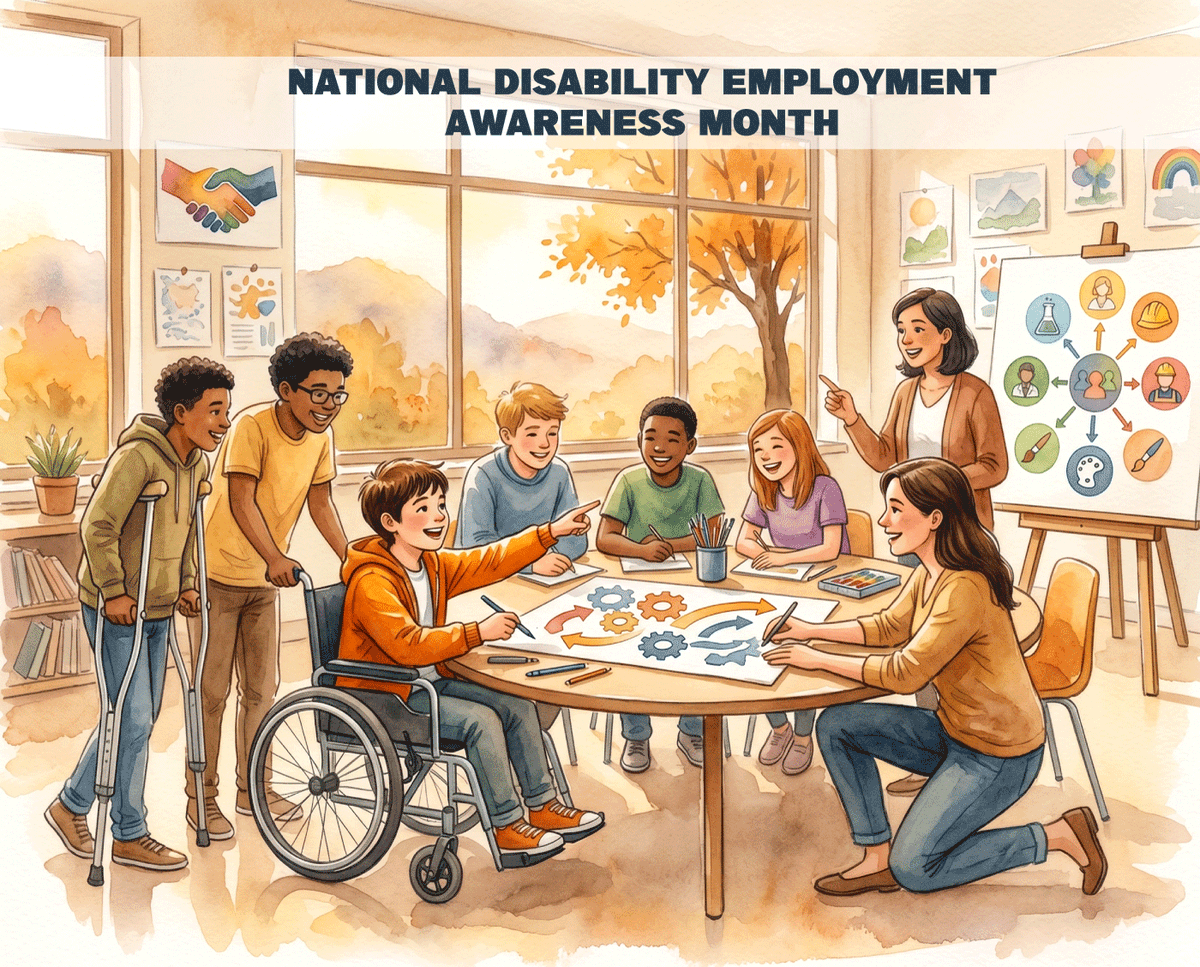 CCMEC's tweet photo. Teaching is the first step to equity. This October, Disability Employment Awareness Month, educators explore inclusive paths that lead students with disabilities to meaningful employment.
https://t.co/2SgrrZC0zw
#EquityAndInclusion #CMEC_CndEdu https://t.co/es1xDykXIP