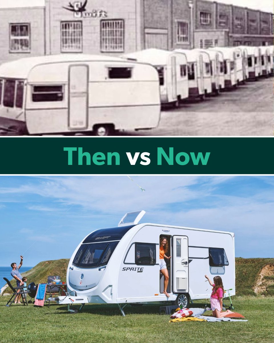 swiftgroup's tweet photo. The 1960s: Swift takes its first steps into caravanning.
Today: The Sprite carries that spirit into a new generation.

A few things have changed along the way… but the freedom to pack up, hitch up and discover somewhere new certainly hasn’t.

Here’s to the next chapter. 

#SwiftSprite #SwiftCaravans #ThenAndNow #Touring