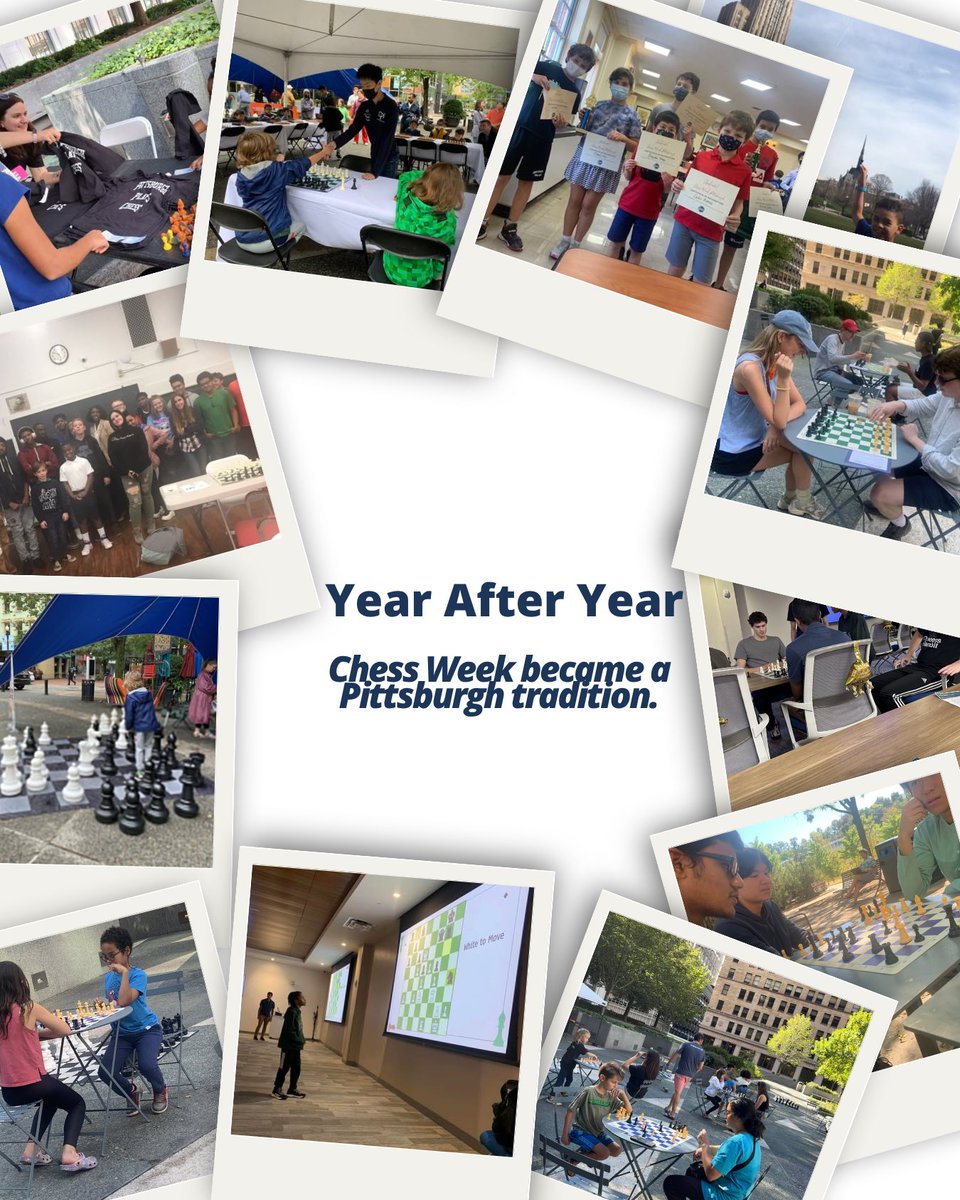 queensgambitpgh's tweet photo. Nine years of thinking ahead. ♟️
What began with a Pittsburgh City Council proclamation in 2017 has grown into a citywide tradition rooted in chess, strategy, learning, and community.
Pittsburgh Chess Week returns Oct. 1–8.
#PittsburghChessWeek #QueensGambit https://t.co/tSq78ZJ8pI