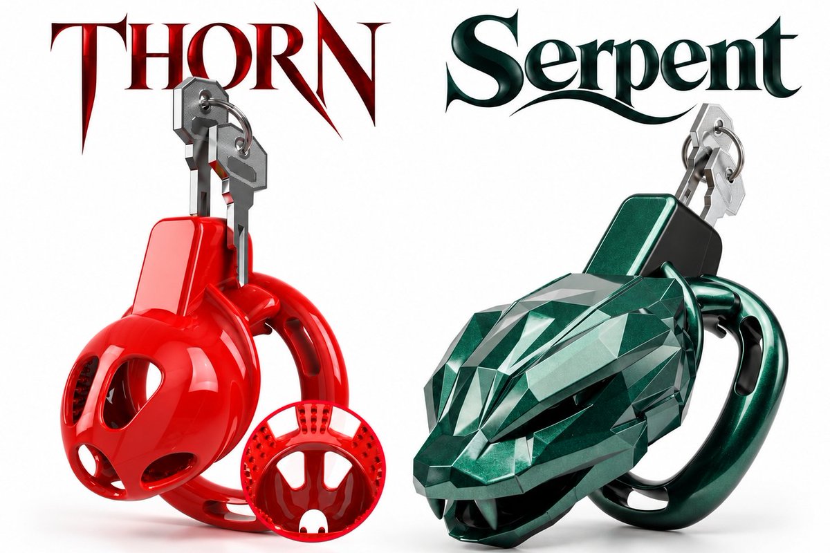 AdamSceptr84808's tweet photo. THORN or Serpent?🌹🐍
Pick one. Pick both.
Choose both for a chance to unlock a limited-edition prize.
#Locktober #topchastity #chastity #chastitycage #chastitydevices #chastitybelt #chastitylock #malechastity #kink https://t.co/aq6qBRWpsJ