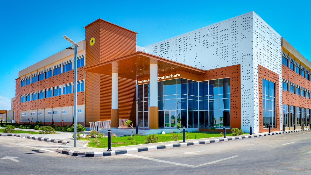 AmbHotelBerbera's tweet photo. The Ambassador name is coming to the coast. 🌊

Ambassador Hotel Berbera is the new sister property to Ambassador Hotel Hargeisa — trusted in Somaliland since 2002. Premium Rooms, villas, pool, restaurants, coffee bar &amp; ballroom. Opening soon 🚀

📍 Berbera, Somaliland https://t.co/X5ih0FWyQt