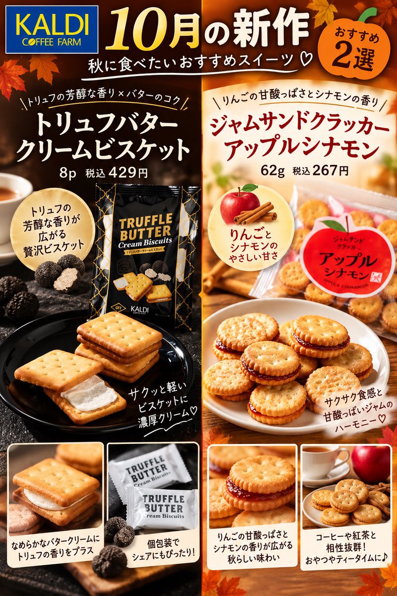 SANACAly's tweet photo. 🎃カルディ10月の新作まとめ

ハロウィン限定のお菓子から
秋に食べたいスイーツまで♡

気になるものは保存して、カルディに行く前にチェックしてね✨

#カルディ #カルディ新商品 #カルディ購入品 #カルディおすすめ #ハロウィン #秋スイーツ #新作スイーツ #おすすめスイーツ https://t.co/WKh7JP3hl4