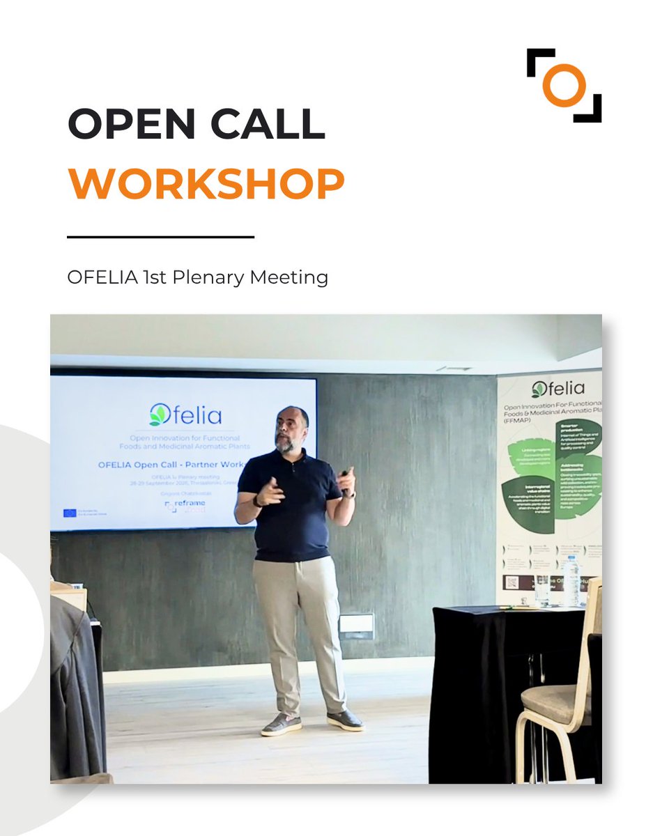 reframefood's tweet photo. At the @OfeliaProjectEU Plenary in Thessaloniki, Grigoris Chatzikostas from #reframefood led a workshop on the upcoming Open Call, covering its objectives, application and selection process.
Thanks to DUTH & EXEO for coordinating and hosting!
#OFELIA #OpenCalls #EUFunding https://t.co/yfJdGCkML8