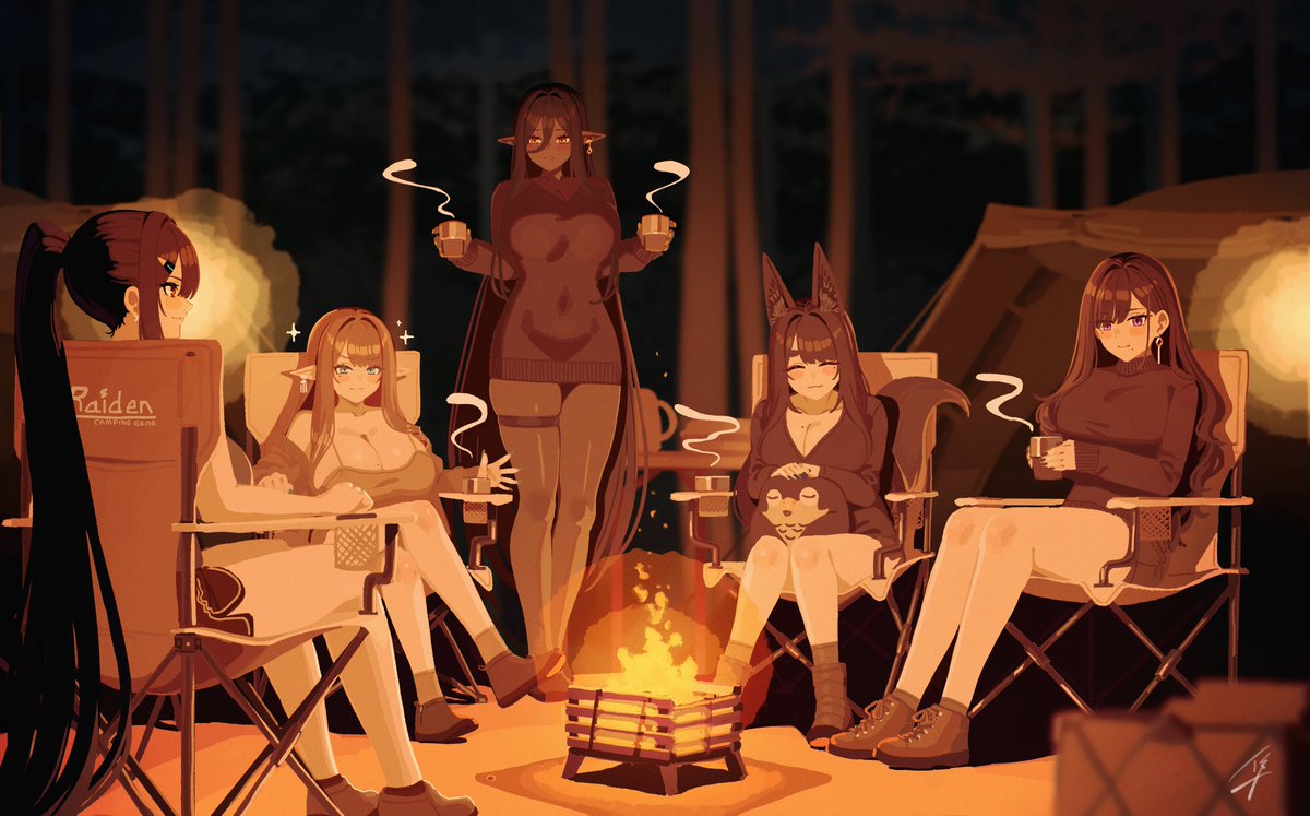 vert_320's tweet photo. うちの娘キャンプ部⛺️ https://t.co/GsyU3nObzP