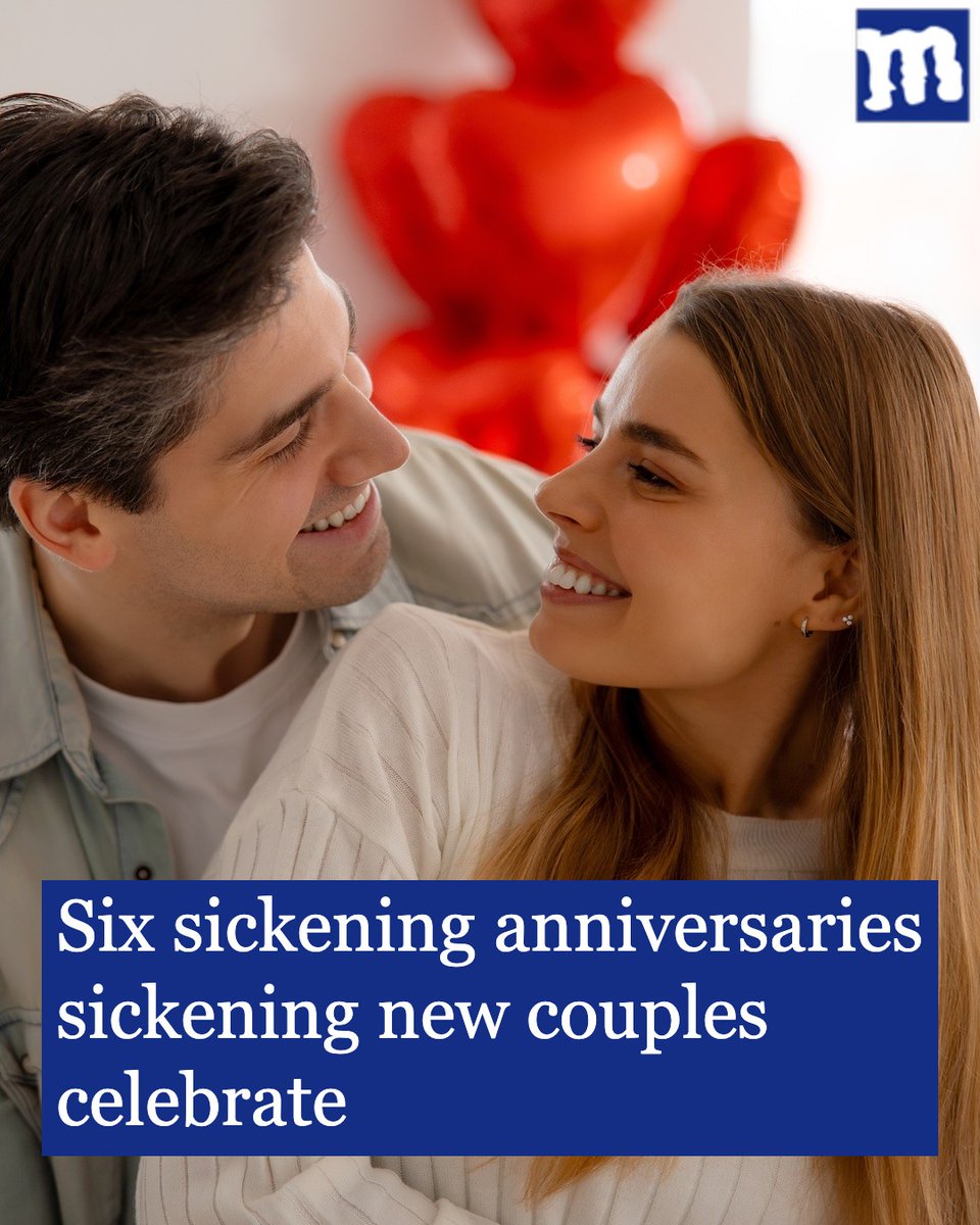 thedailymash's tweet photo. Six sickening anniversaries sickening new couples celebrate https://t.co/9CmaqT63yb https://t.co/Hwxt27qjjT