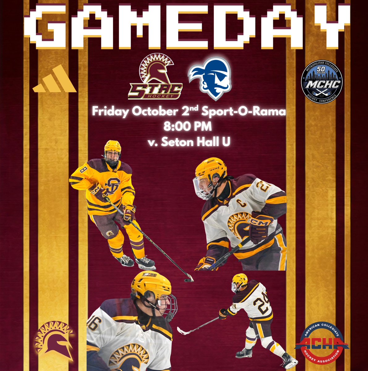 STAChockey's tweet photo. 🛡️⚔️ Home Opener Tomorrow https://t.co/yn1nFk9pwl