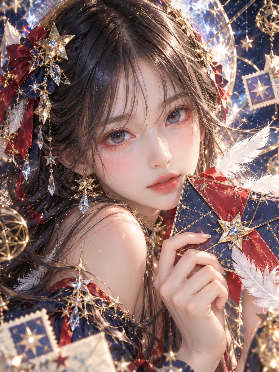 nozomi_kagayaki's tweet photo. 星から届いた、小さな便り。✉️✨
夜空を越えて、あなたのもとへ。

A little letter from the stars. ✉️✨
Crossing the night sky, just for you.

#AIart #AIイラスト https://t.co/BXJe7PHOCu