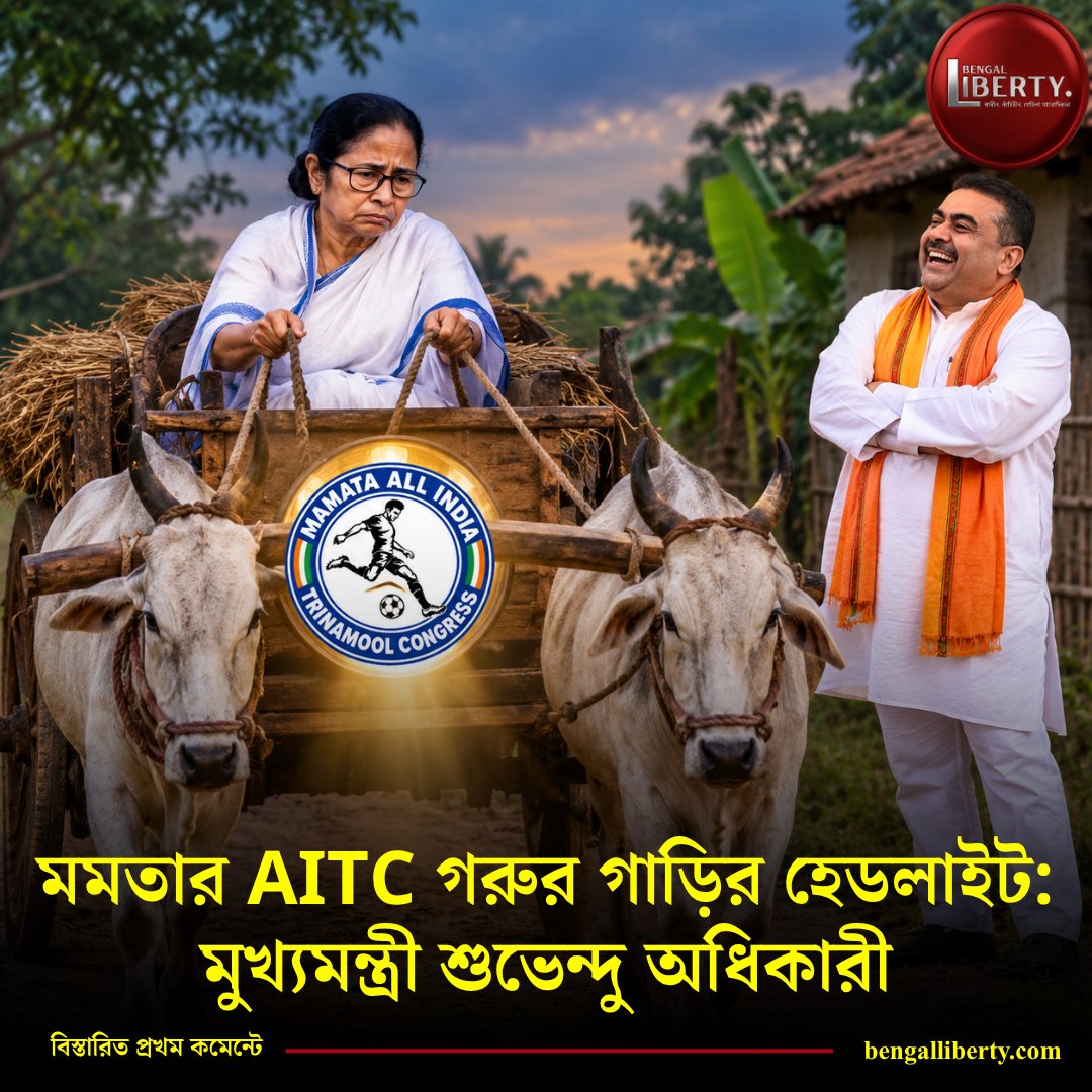 bengalliberty1's tweet photo. Suvendu Adhikari: মমতার AITC গরুর গাড়ির হেডলাইট
@SuvenduWB @MamataOfficial @bengalliberty1
#westbengalnews #SuvenduAdhikari #mamatabanerjee #MAITC #bengalliberty https://t.co/ROl3HkiCcl