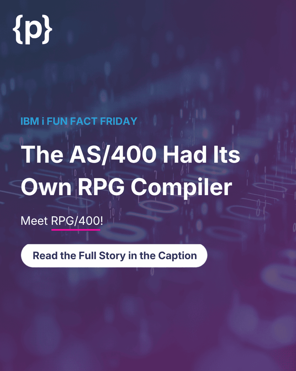 programmersio's tweet photo. IBM i Fun Fact Friday!

Did you know the AS/400 had its own #RPG? Meet RPG/400!

Initially identical to RPG III, it later gained enhancements like CAT, #SCAN &amp; #XLATE.

Did you ever code in RPG/400? Share your memories!

#IBMi #FunFactFriday #RPG400 #IBMiFacts #IBMiTips https://t.co/2pVTMf9Fkd