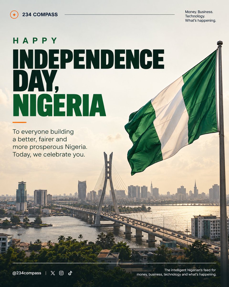 234compass's tweet photo. Nigeria @ 66.
Happy Independence Day Nigeria!

#nigeriaat66🇳🇬 https://t.co/MahtaqyVAI