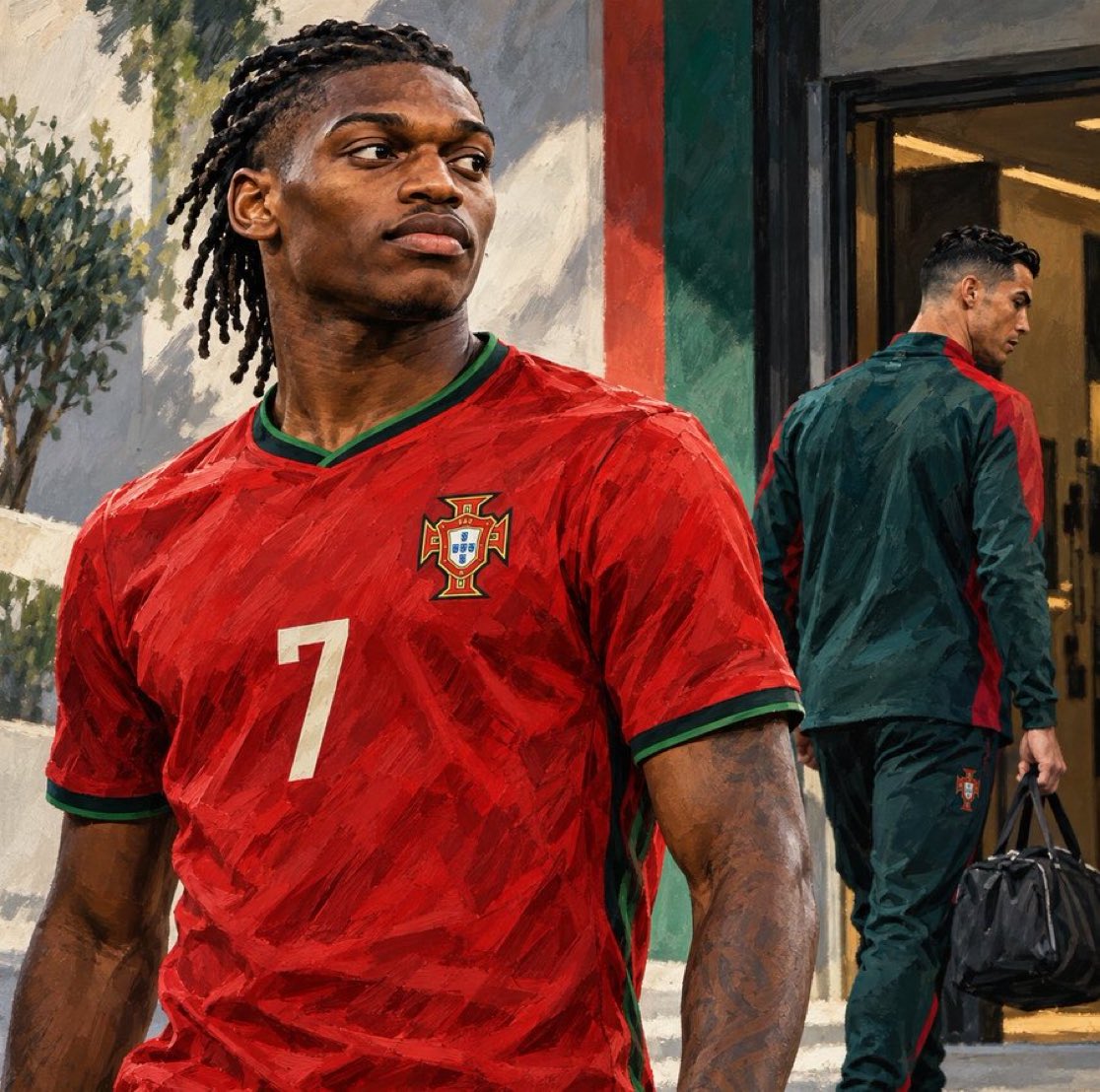 KORH_TAIM's tweet photo. 🚨🇵🇹 رقم 7 بعد رونالدو..

رافاييل لياو يرتدي القميص رقم 7 مع منتخب البرتغال في المباراتين المقبلتين، بعد مغادرة كريستيانو رونالدو معسكر المنتخب.

بداية عهد مؤقت للقميص الذي صنعه رونالدو تاريخيًا. 👀🔥 https://t.co/FF0DB7K9rC