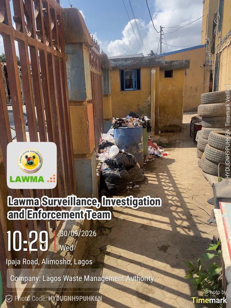 IamAhmadShooto's tweet photo. LAWMA Project WISE Seals Three Facilities, Sustains Monitoring of Cleared Blackspots Across Lagos

… Enforcement team intensifies zero-waste tolerance drive, monitors Egbe-Isolo median, Pangrooove, Obanikoro corridors

@muyiwag
#CleanerLagos #LAWMA 

https://t.co/ukKPeuVpgo https://t.co/ejTYWRbGi4