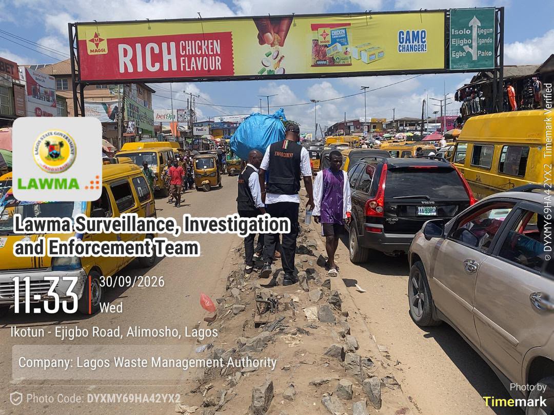IamAhmadShooto's tweet photo. LAWMA Project WISE Seals Three Facilities, Sustains Monitoring of Cleared Blackspots Across Lagos

… Enforcement team intensifies zero-waste tolerance drive, monitors Egbe-Isolo median, Pangrooove, Obanikoro corridors

@muyiwag
#CleanerLagos #LAWMA 

https://t.co/ukKPeuVpgo https://t.co/ejTYWRbGi4