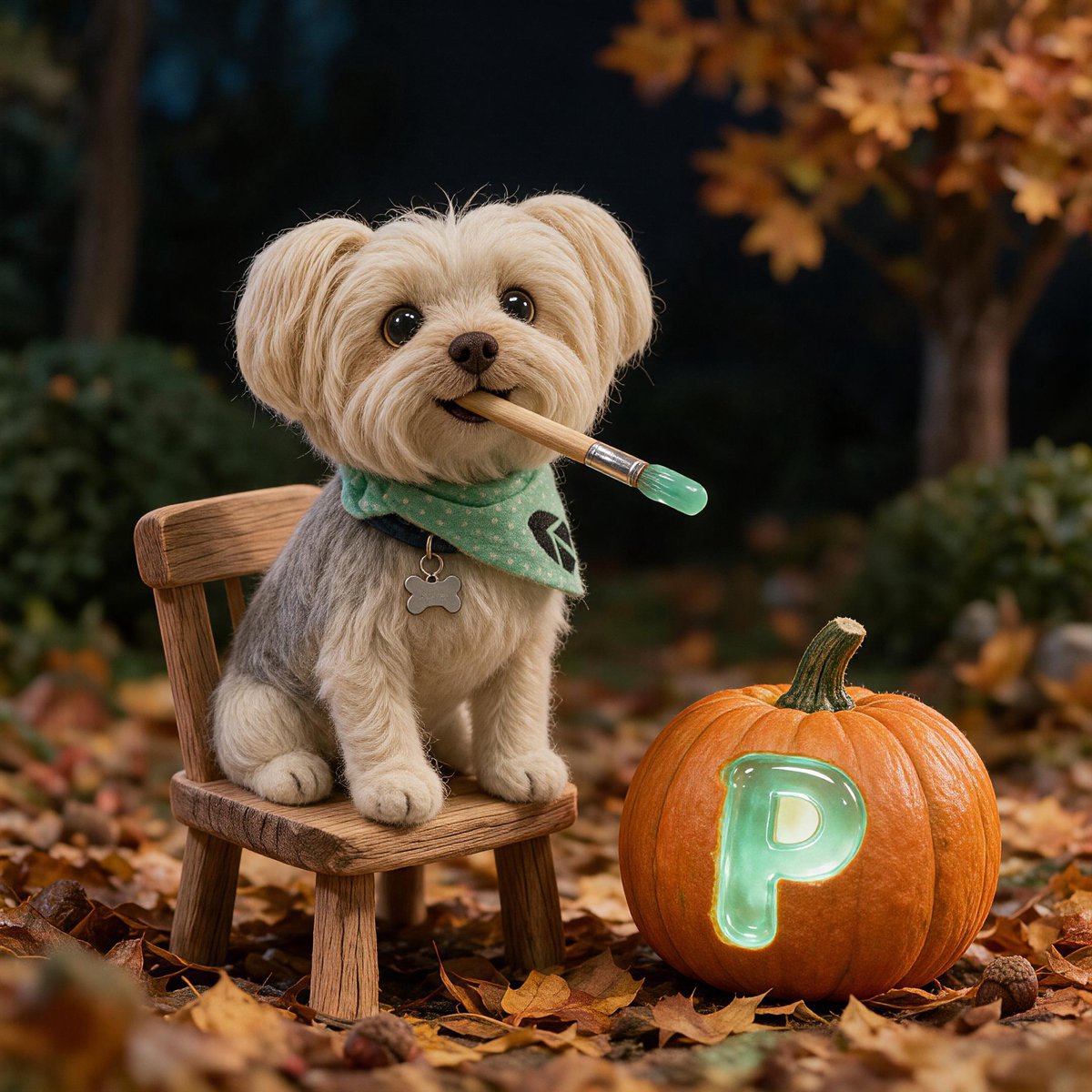 Brodieonhood's tweet photo. Did someone say Uptober? The office dog is ready for trick-or-treating 🎃🐾 https://t.co/VEdSxWFKfN