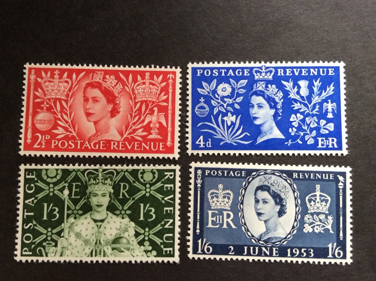 SeivadStamps's tweet photo. 1953 Queen Elizabeth Coronation Mint Unmounted Stamps. #queenelizabeth #queenelizabethII #stamps #coronation #firstdaycover #firstdaycovers #firstdaycoverstamps #stampcollectors #collectingstamps #royalmail #stampcollections #benham #benhamcovers #royalmailstamps  #postagestamps https://t.co/X2u89vxQXj