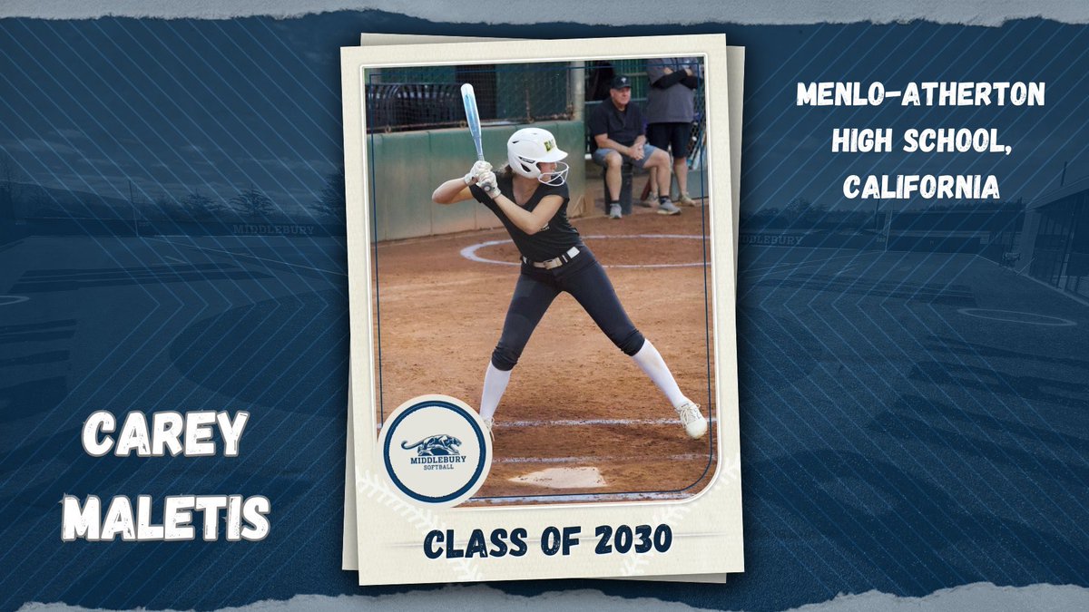 middsoftball's tweet photo. Our last first year introduction is Carey Maletis from California! Welcome to Midd, Carey‼️💙🤍 #gomidd #gomiddsoftball https://t.co/VcFUoYX7ki