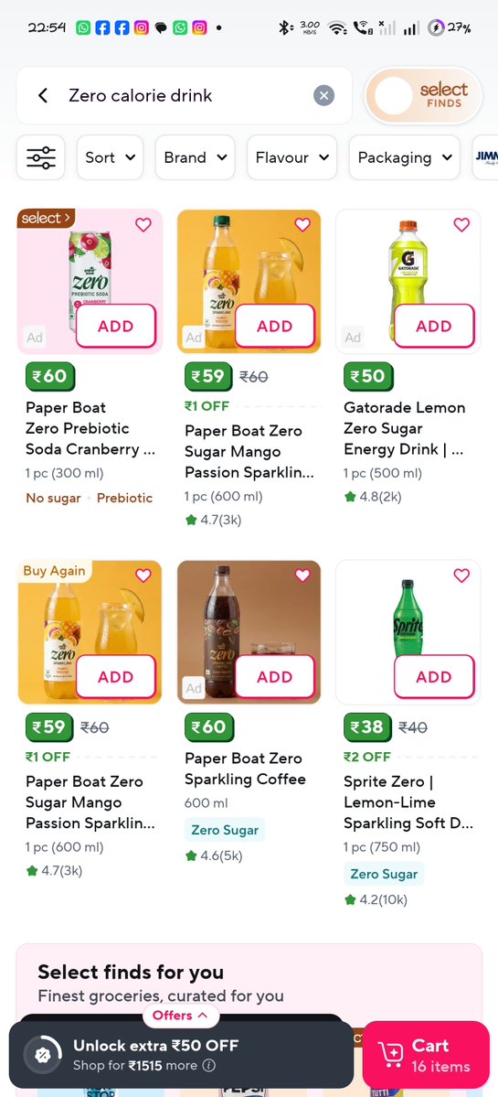 RocksSkd's tweet photo. @ZeptoNow @aadit_palicha same product same delivery location but different device with different login credentials...
Nice dark pattern..
This way you guys are satisfying your investors? #zepto https://t.co/lM9xqu15b6