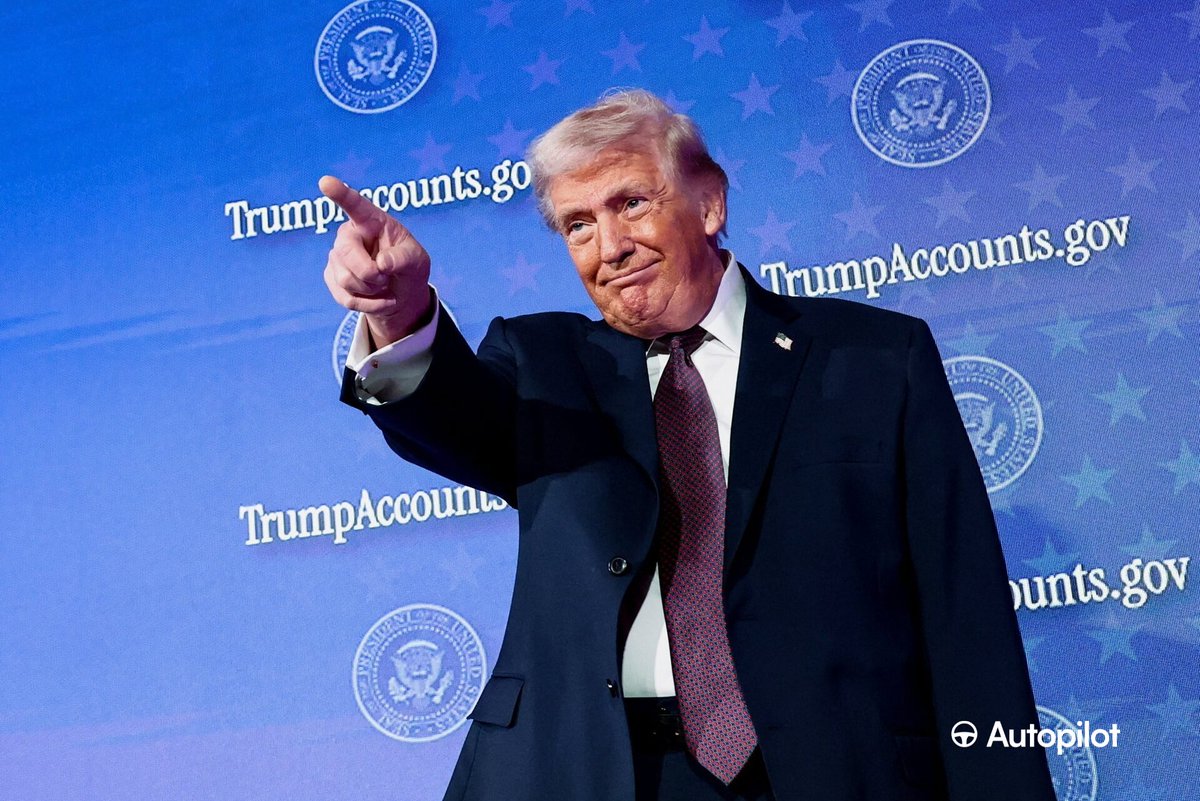 pelositracker's tweet photo. Breaking: U.S Treasury just auto-enrolled over 60,000,000 kids into Trump Accounts

Every child under 18 with a Social Security number now has an account with no parental signup 

Parents still have to claim through the app to unlock https://t.co/jb5f5jHFhe