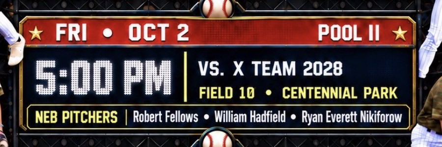 RobertFellows's tweet photo. Excited to pitch with @NorthEast_BBall down in Fort Myers for the WWBA Underclass World Championship. 
Times/Location below ⬇️⬇️⬇️ https://t.co/7I82E194VH