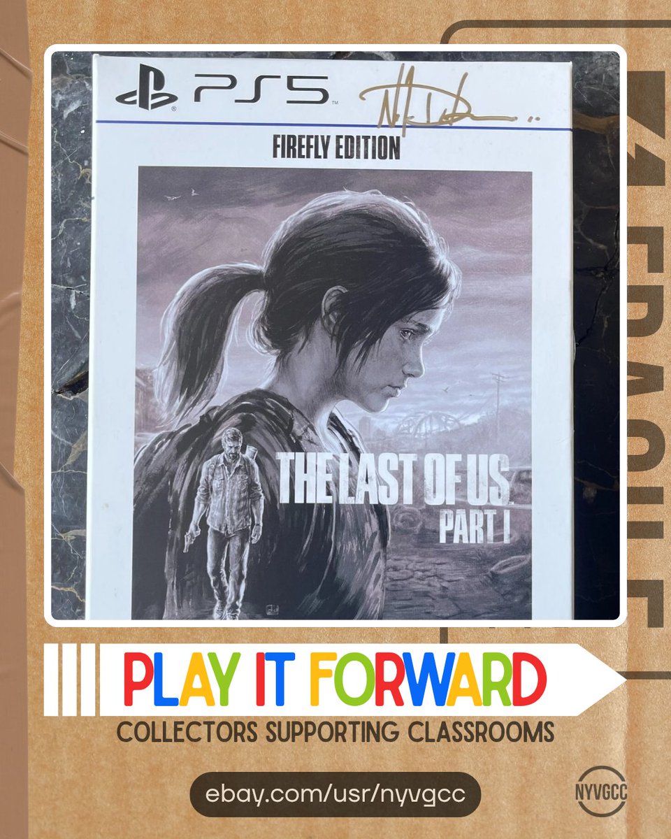 NYVGCC's tweet photo. Our eBay collection is full of rare goods!

This is the Firefly Edition of #TheLastofUsPart1 for PS5, signed by Neil Druckmann himself in gold! 

100% of the profits goes towards funding our programs, and we're appreciative of any who can donate!
https://t.co/Gha1J3qM86 https://t.co/LsxgYBiqmM