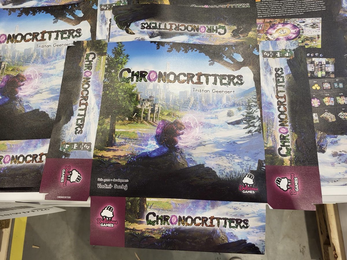 games_delicious's tweet photo. Chronocritters will soon be ready to reach all the loyal fans of Euro games.
#chronocritters #newboardgame #spielessen2026 #readytolaunch #printerfactory https://t.co/aEFyAnNZbv