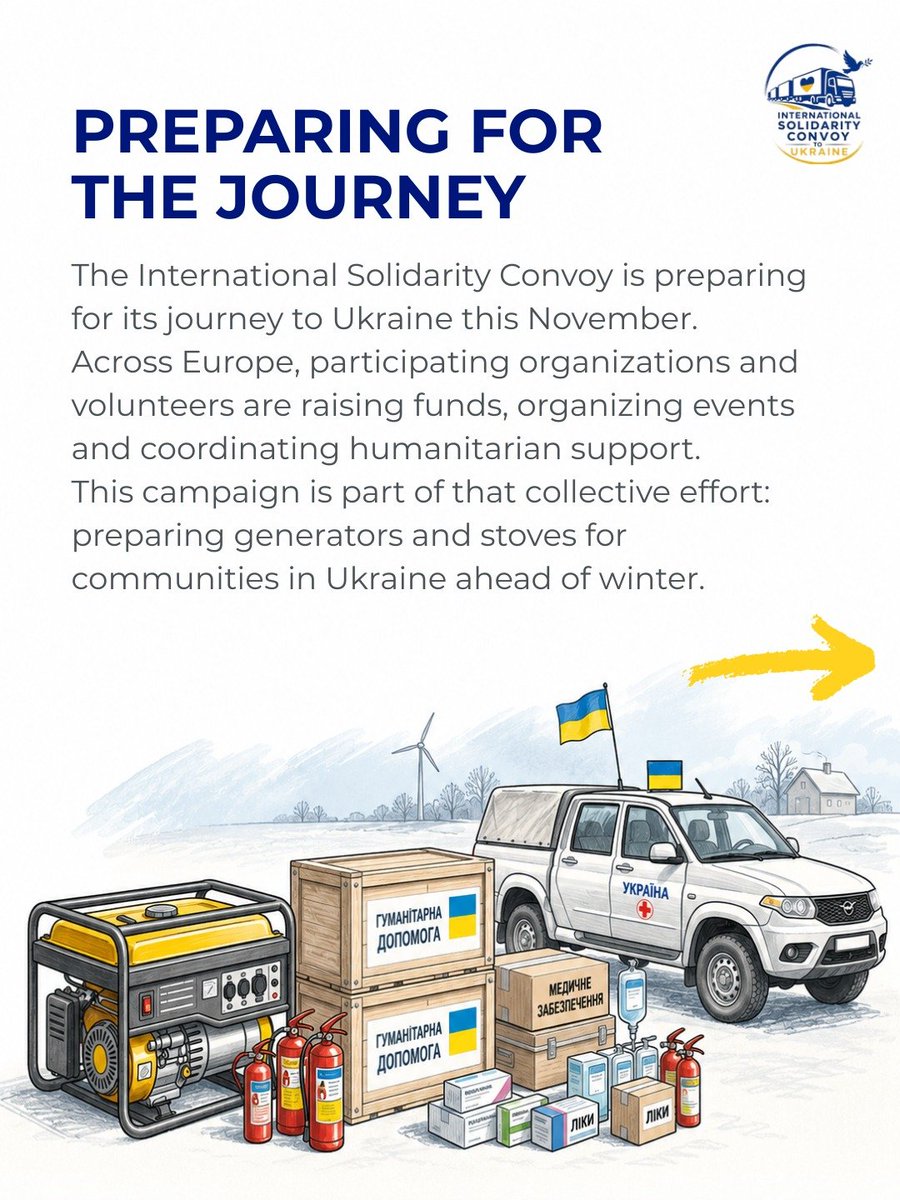 convoyua's tweet photo. 1/

Generators and stoves for Ukraine: our winter fundraising campaign 🇺🇦
Another winter is approaching Ukraine, and for many communities, the cold brings more than the usual challenges of the season. https://t.co/3sUsN3UXEh