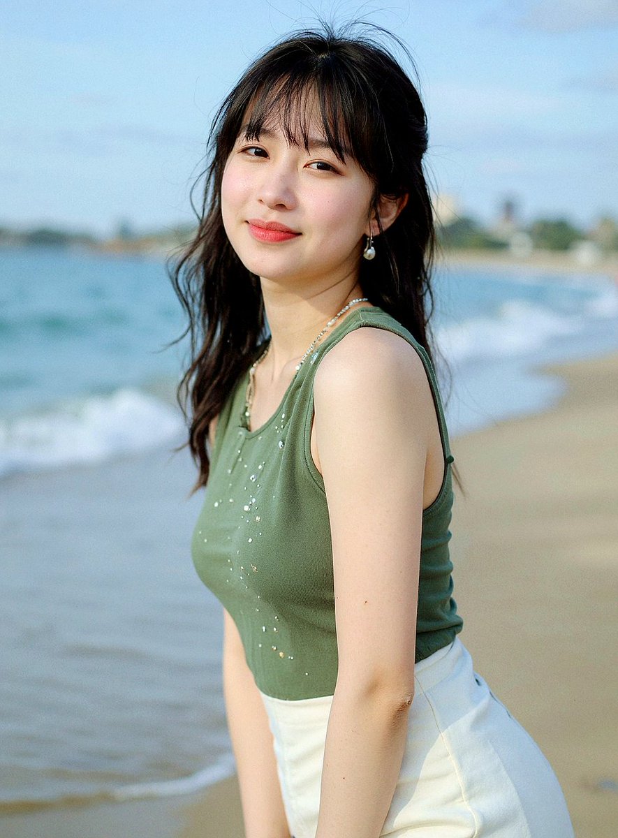 RossiSulthon's tweet photo. [Bo Yanzi shows her unique charm in the sea breeze, with every smile adding a bright color to the coastal scenery.]， https://t.co/qeujGzxMb4