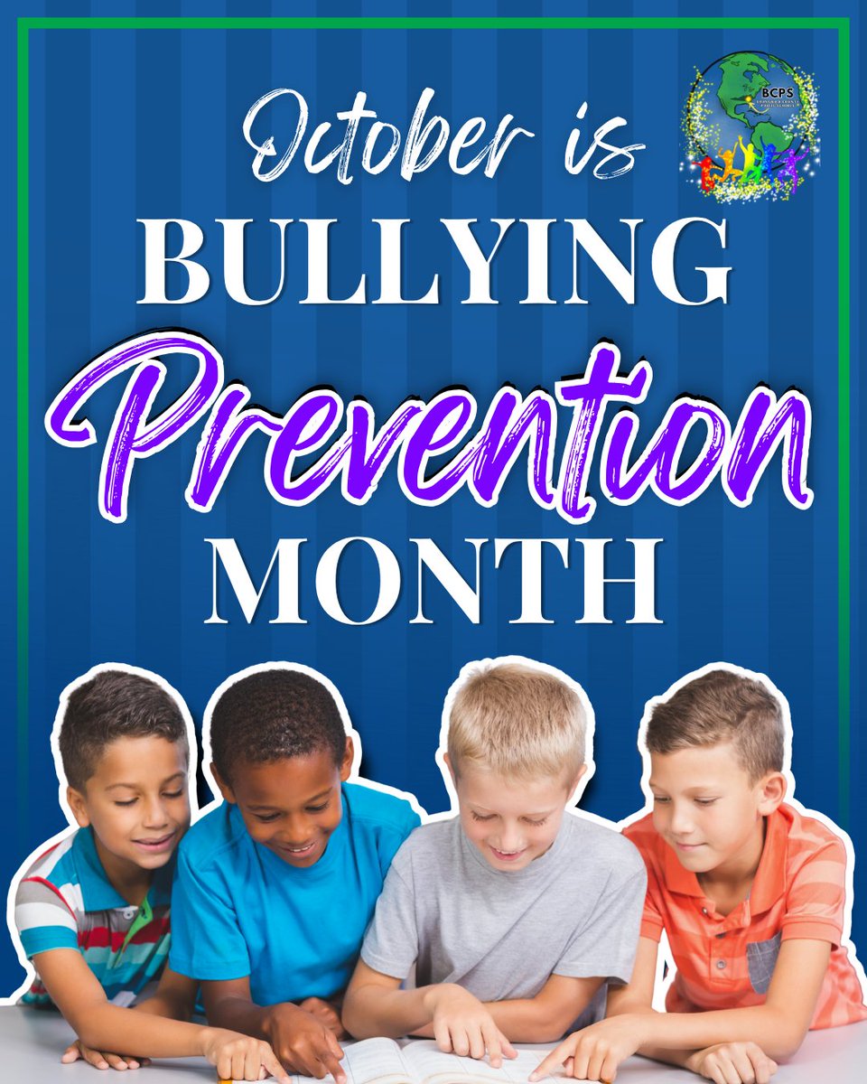 bcpsva's tweet photo. Join BCPS in recognizing October as Bullying Prevention Month. We are committed to creating safe, inclusive school communities where all students feel supported.

Find more info from the Virginia School Boards Association: https://t.co/A3yv6ojwLZ

#BrunswickStrong https://t.co/RzfYxgN0fa