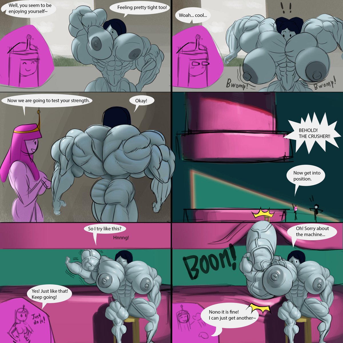 Normalstufffor1's tweet photo. She just gets those? 
PB and Marceline biceptember (part 3) https://t.co/8Ns4Hq8ab7