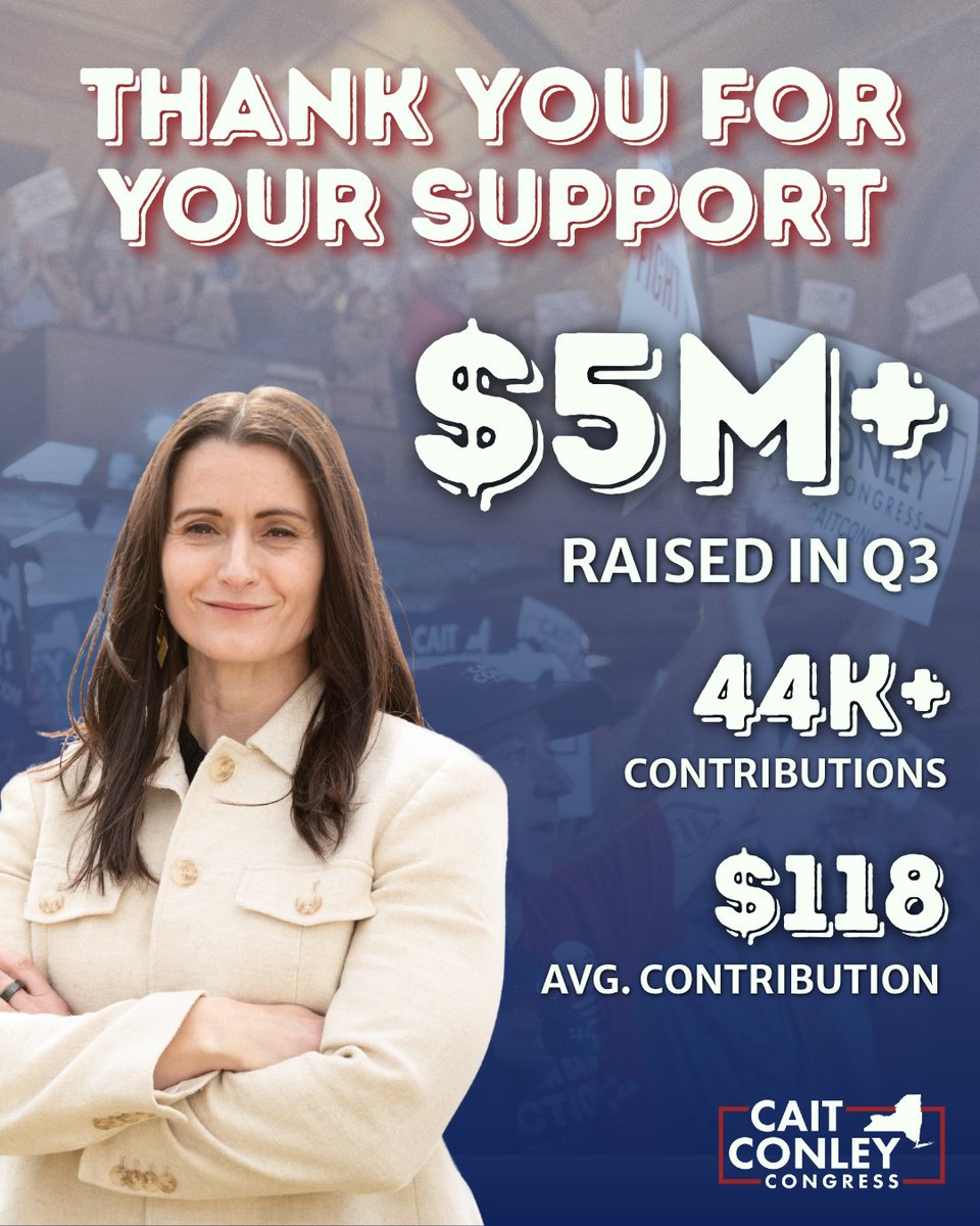 CaitforNewYork's tweet photo. I’ve said it before and I’ll say it again: there’s no stopping #TeamCait! We are the cavalry, and we are coming.

Thank you to each and every one of you who’s contributed to our fight. Together, we’re going to send Mike Lawler packing and bring forward a better, more affordable future for the Hudson Valley.

Unlike Mike, I’ll always have your back.