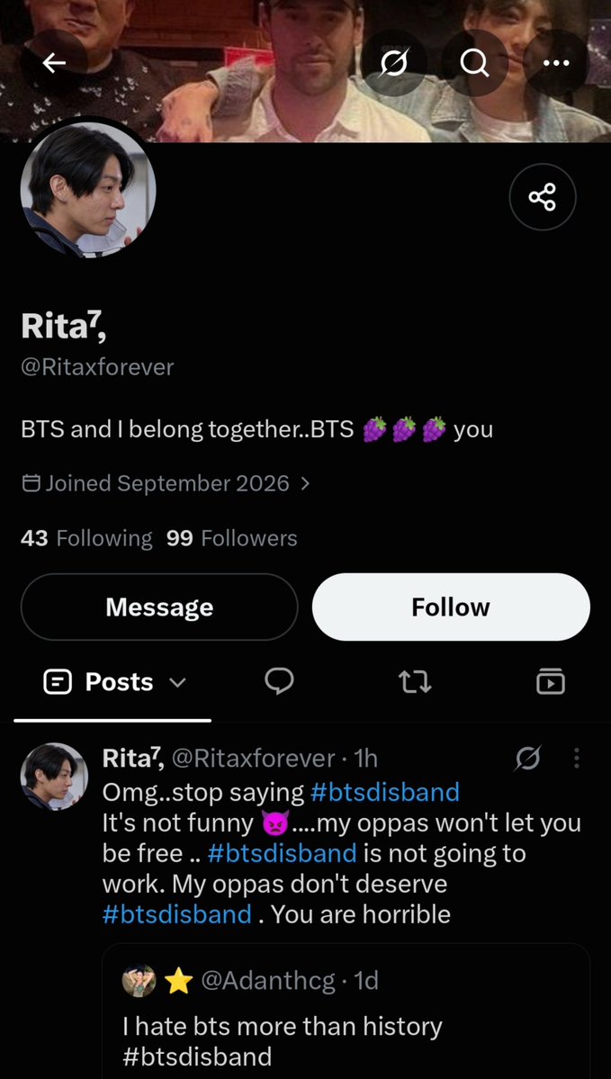 lunaatiqq's tweet photo. Blinks are making setup accounts again, and of course their obsession with rape continues. Y’all just report this account @/Ritaxforever. https://t.co/UeJJKTOA4v