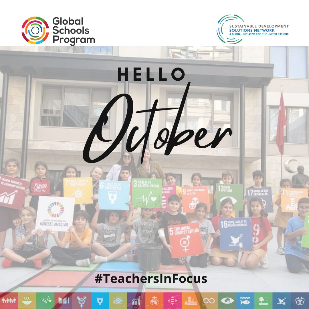 SDGsInSchools's tweet photo. This month is all about celebrating our educators! For #WorldTeachersDay, we’re putting teachers in the spotlight.

Here’s what’s coming up:
🎉 Welcoming Cohort 8!
🎥 Highlights &amp; snippets from the Symposium
💡 Inspirational Advocate &amp; Alumni stories
📚 Free ESD resources https://t.co/YncnZOi3N7