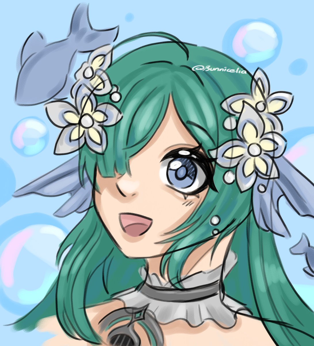 celiabunni's tweet photo. Quick #Vodyanitsa drawing because i finally got her! #GenshinImpact #genshin #Snezhnaya #vodyanitsagenshin https://t.co/3ULYl8nBKL
