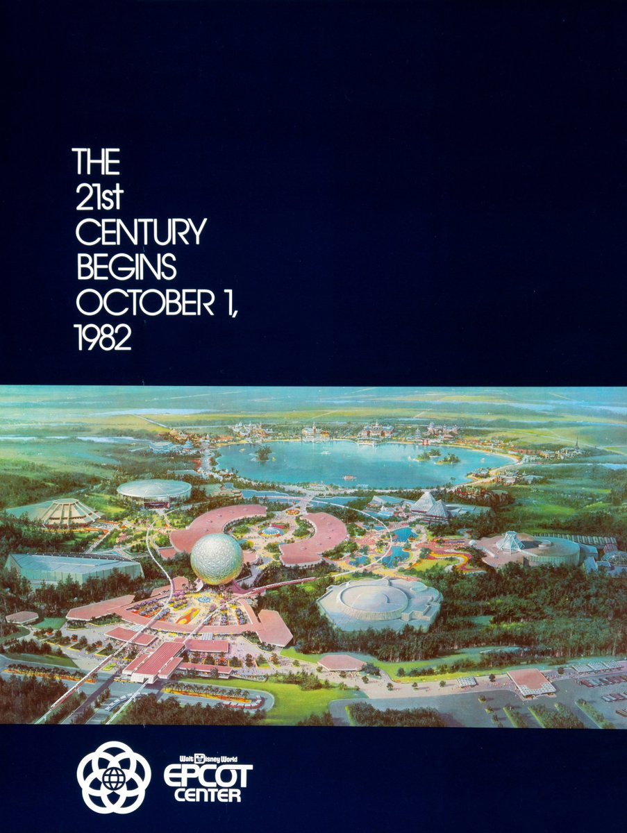 HumanoidHistory's tweet photo. Welcome to the future: EPCOT Center opened to the public 44 years ago today. Walt Disney's dream of an Experimental Prototype Community of Tomorrow was planned as a real city, but after his death in 1966, it became a theme park instead. https://t.co/IT1RBusRjR