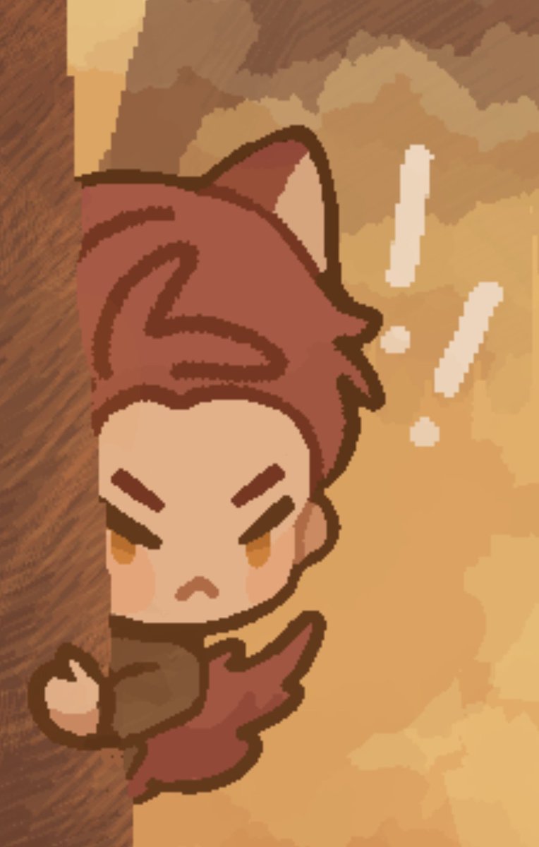 katescomfy's tweet photo. Spent the day making texture brushes for this forest idea I had 

He’s not happy with staying in the woods, can he come home yet? 

#valkoisloved https://t.co/WAWaATHn2Q