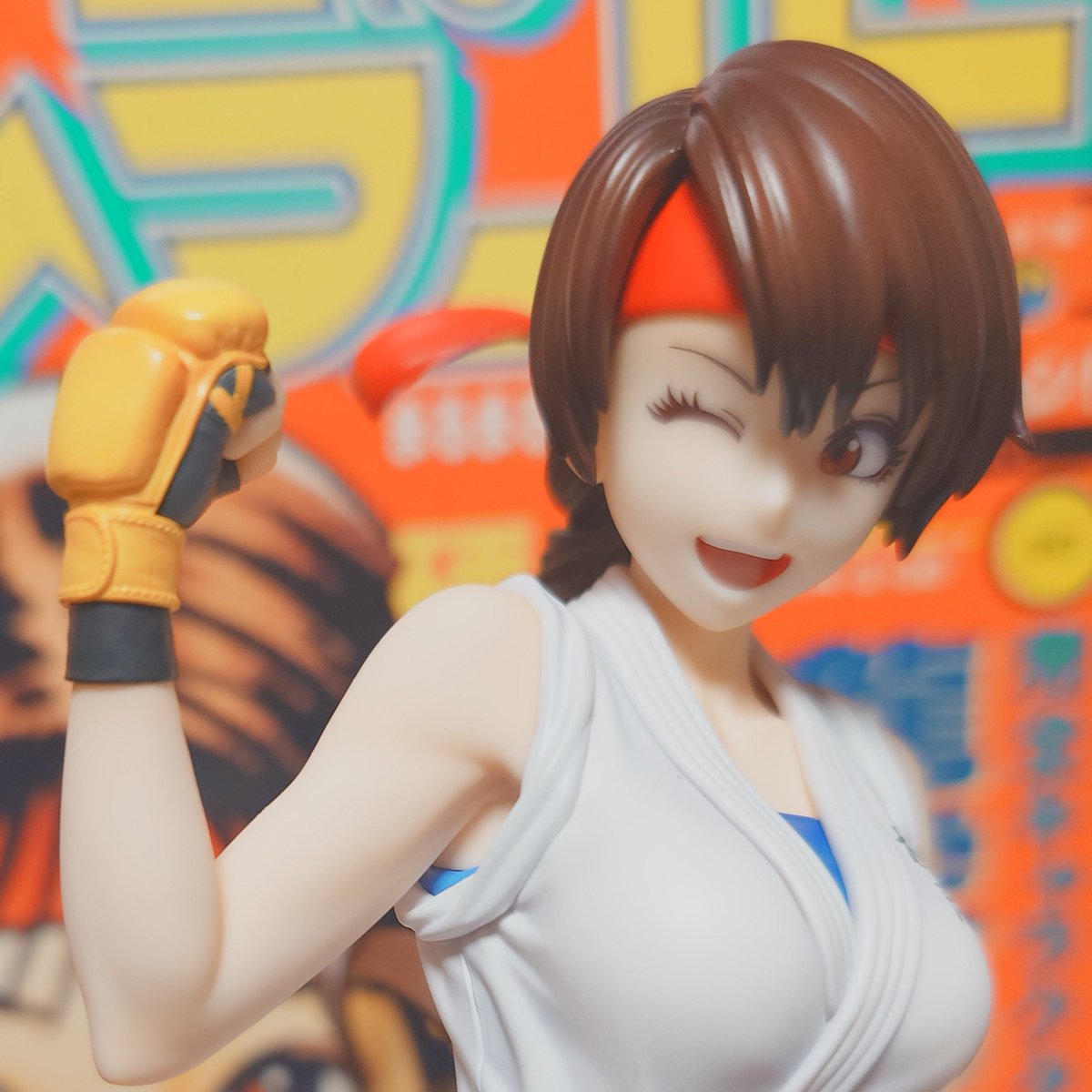 UFFuqHDMNRCi1li's tweet photo. コトブキヤ『SNK美少女 ユリ・サカザキ —THE KING OF FIGHTERS XV—』

ユリはこの表情で飾るかな☺️✨
道着のタグが細かい…😆✨✨

#ユリ・サカザキ
#コトブキヤ
#kof  
#龍虎の拳
#SNK https://t.co/WoEjL8PUUc